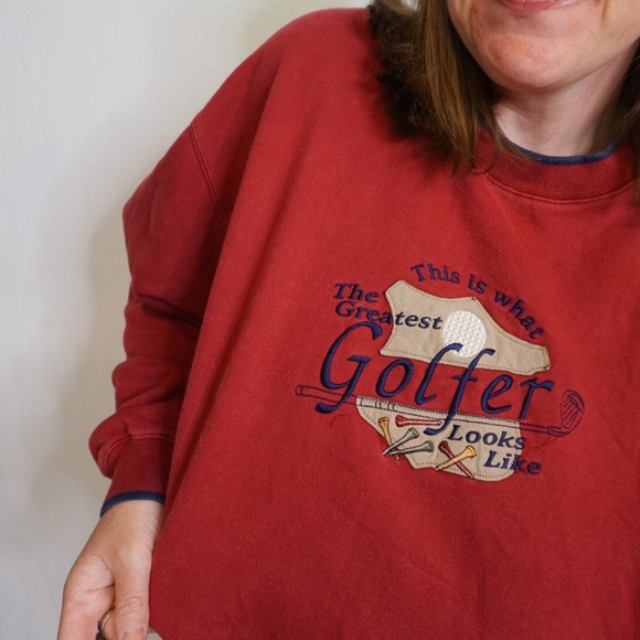 M&C Sport unisex xl worlds greatest golfer vintage crewneck sweatshirt - Picture 6 of 8